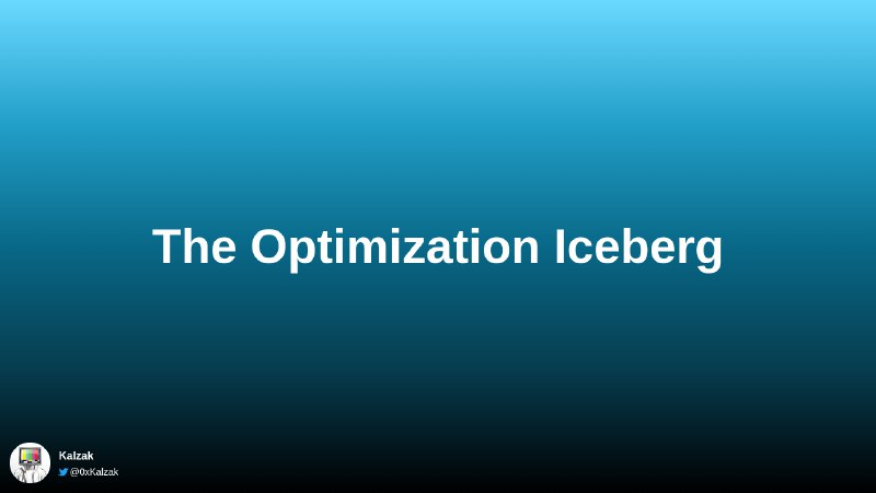 The Optimization Iceberg - snappify.com