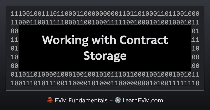 Working with Contract Storage – LearnEVM.com – A free, advanced course for Solidity Developers