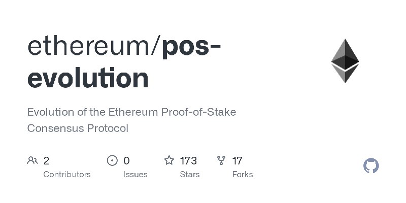 pos-evolution/pos-evolution.md at master · ethereum/pos-evolution