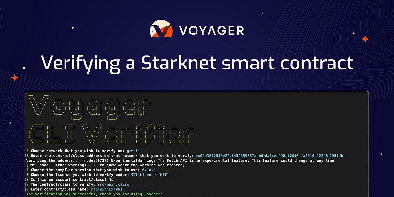 Verifying a Starknet smart contract on Voyager