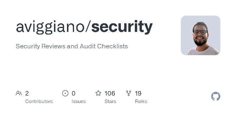 security/audit-checklists/Oracle.md at main · aviggiano/security