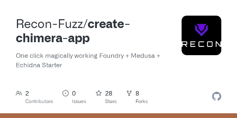 GitHub - Recon-Fuzz/create-chimera-app: One click magically working Foundry + Medusa + Echidna Starter