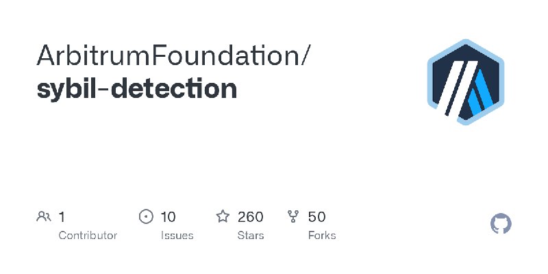GitHub - ArbitrumFoundation/sybil-detection