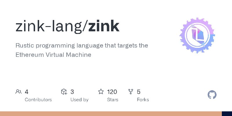 GitHub - zink-lang/zink: Rustic programming language that targets the Ethereum Virtual Machine