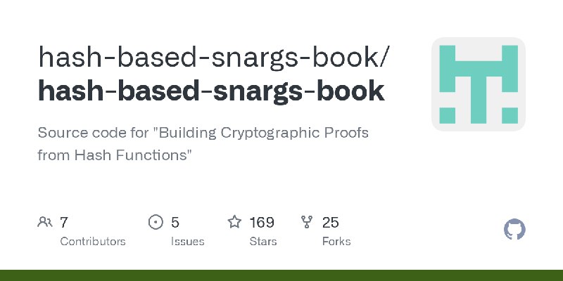 GitHub - hash-based-snargs-book/hash-based-snargs-book: Source code for 