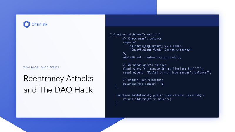 Reentrancy Attacks and The DAO Hack Explained | Chainlink