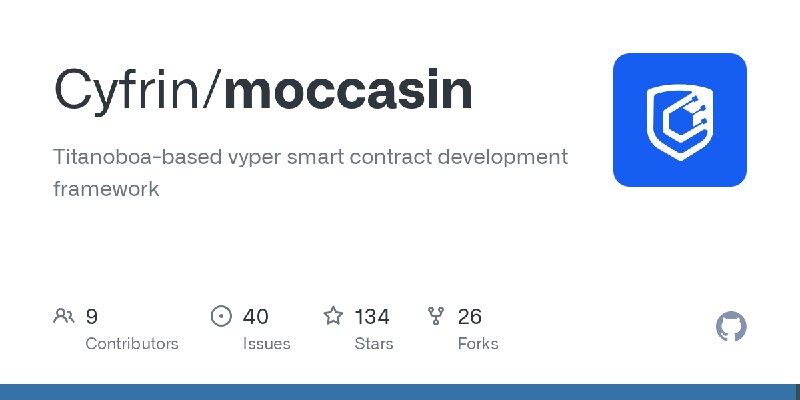 GitHub - Cyfrin/moccasin: Titanoboa-based vyper smart contract development framework