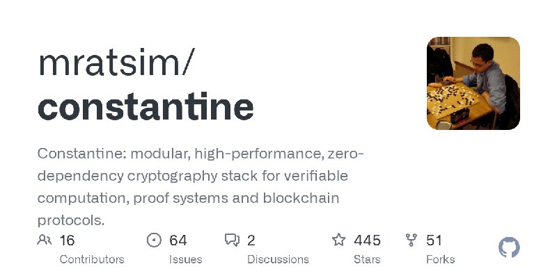 GitHub - mratsim/constantine: Constantine: modular, high-performance, zero-dependency  cryptography stack for verifiable computation…