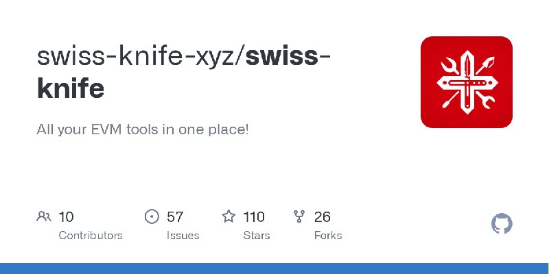 GitHub - swiss-knife-xyz/swiss-knife: All your EVM tools in one place!