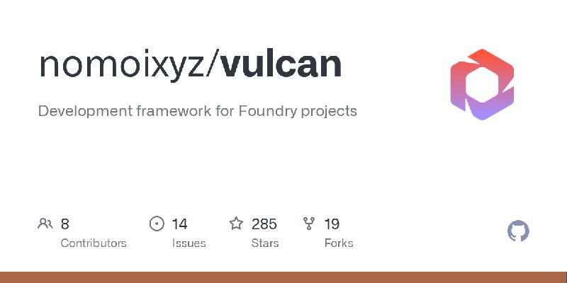 GitHub - nomoixyz/vulcan: Development framework for Foundry projects