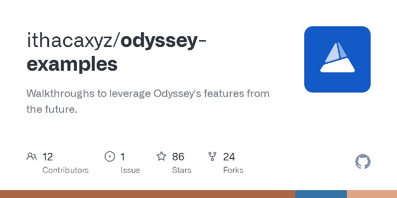 GitHub - ithacaxyz/odyssey-examples: Walkthroughs to leverage Odyssey's features from the future.